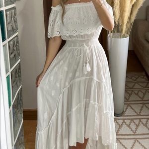 White boho Mediterranean dress